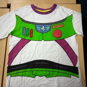 Buzz Lightyear Kids Costume T-Shirt - Green, White, Purple